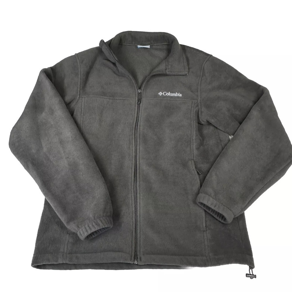 Columbia Jacket Men's Fleece Size Medium Full Zip Long Sleeve Outdoor Gray - Picture 2 of 12
